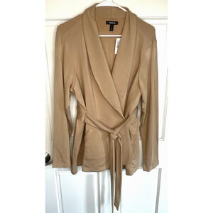 NWT Torrid Women's Knit Tie Waist Blazer Sz 14/16 Modern Cozy Minimalist Jacket